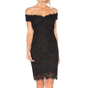 NWT Bardot XS/4 Lace Off The Shoulder Little Black Dress
